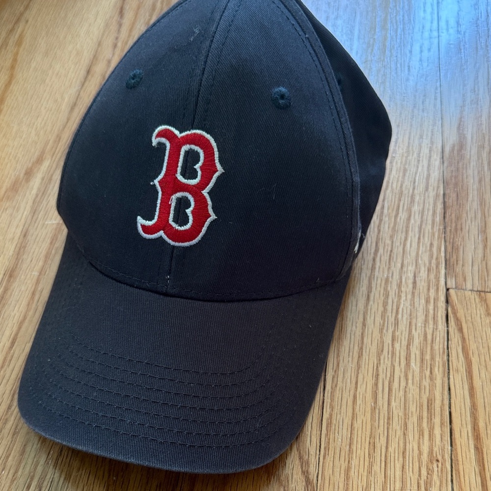 Navy RedSox Kids Baseball Cap with Red 'B' Logo